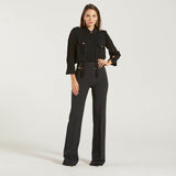 Elisabetta Franchi camicia con sciarpina nera