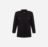 Elisabetta Franchi camicia con sciarpina nera