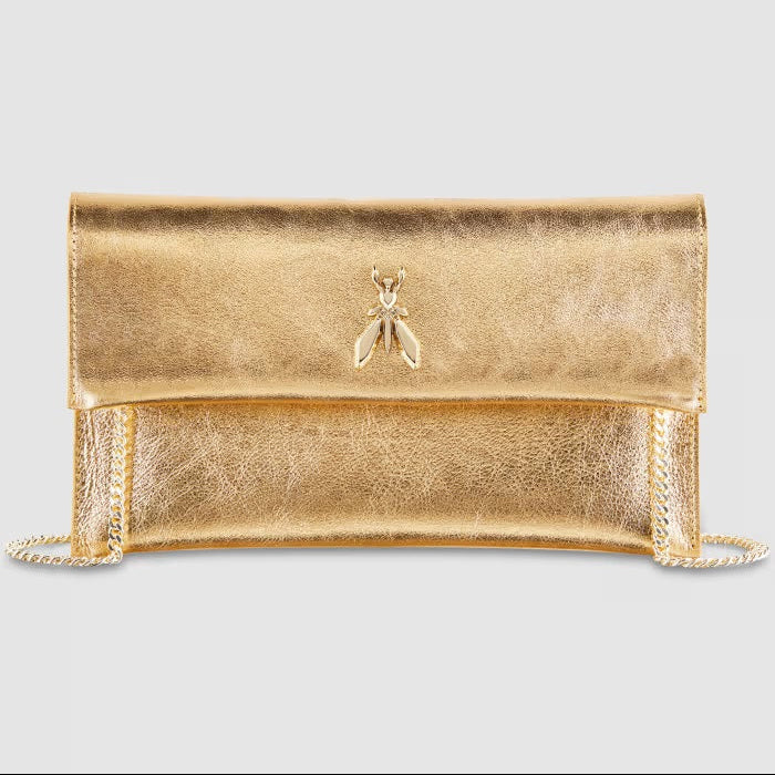 Patrizia Pepe pochette tracolla staccabile oro
