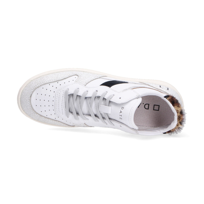 D.A.T.E Sneaker Court 2.0 mid pop white leopard