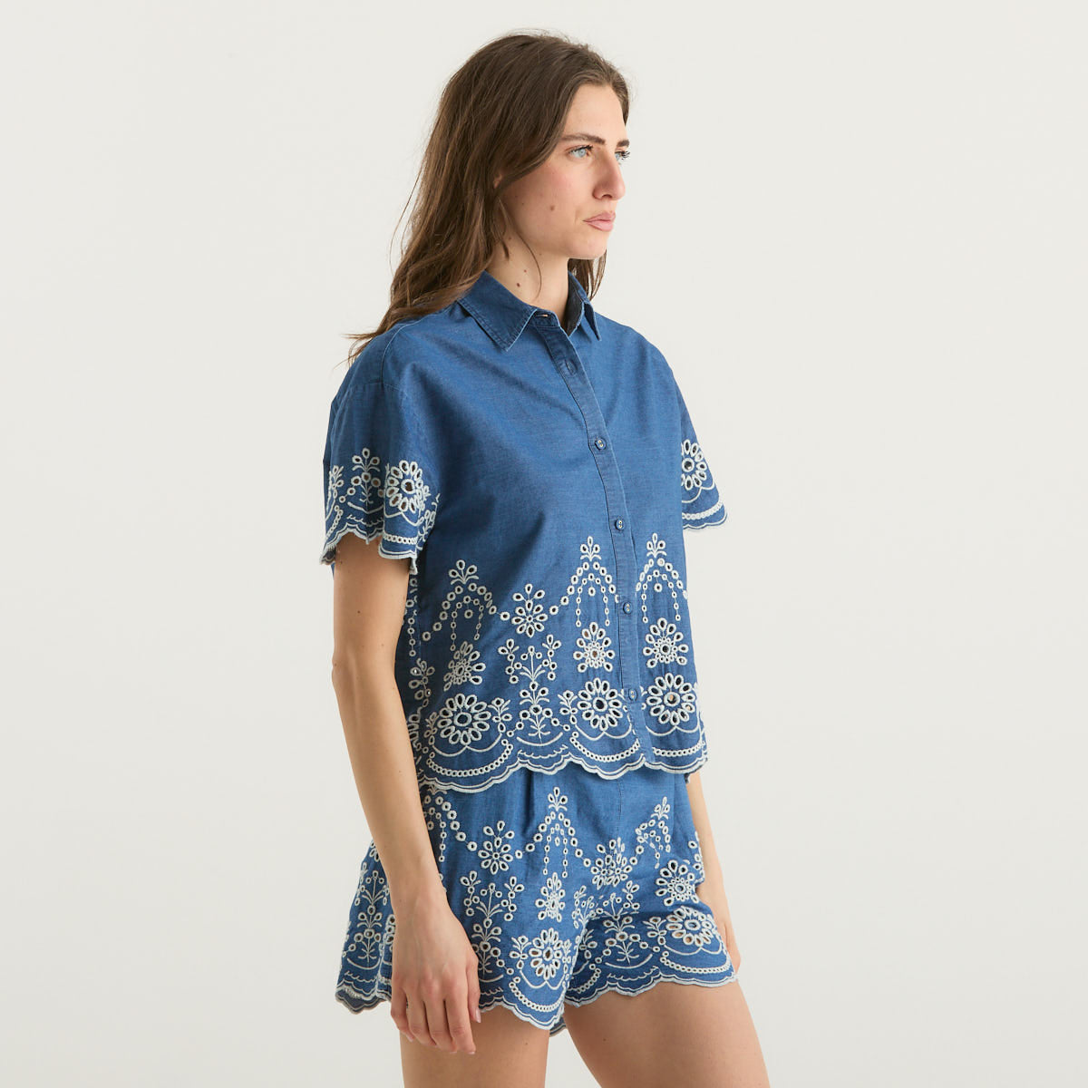 Mc2 Saint Barth camicia morris flower denim