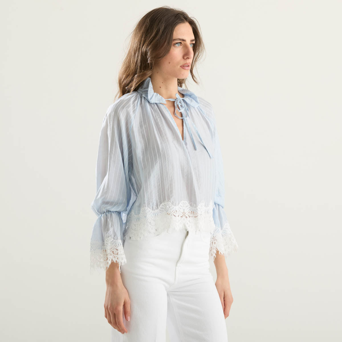 Haveone camicia a righe light blue