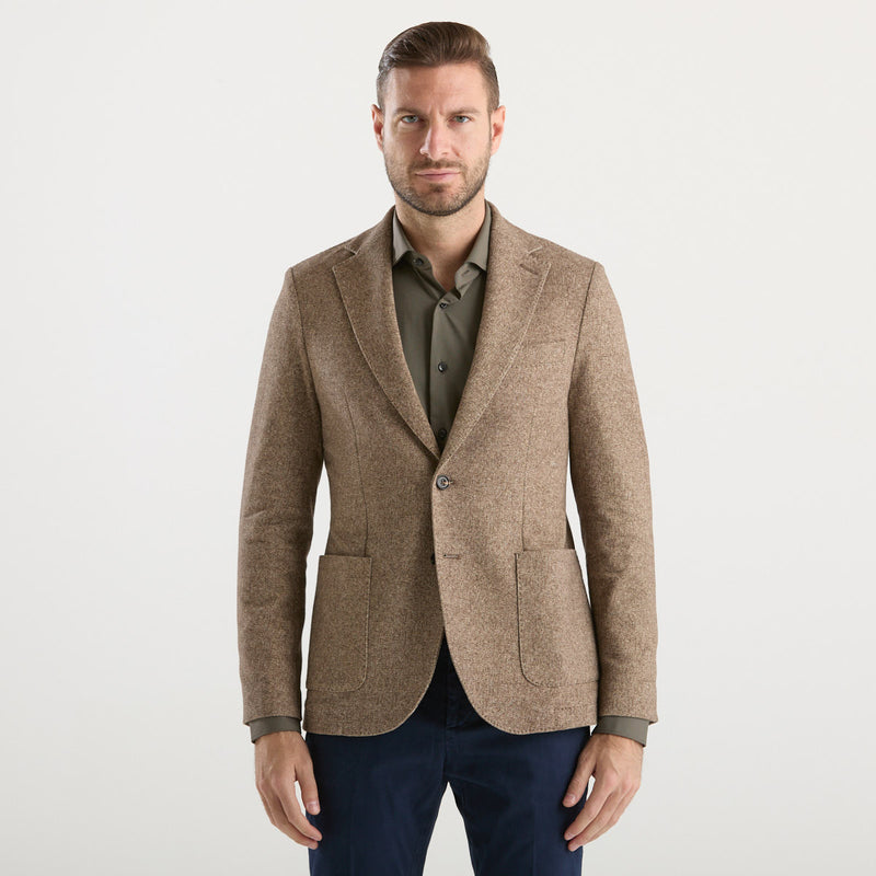 Circolo giacca monopetto spinata marrone