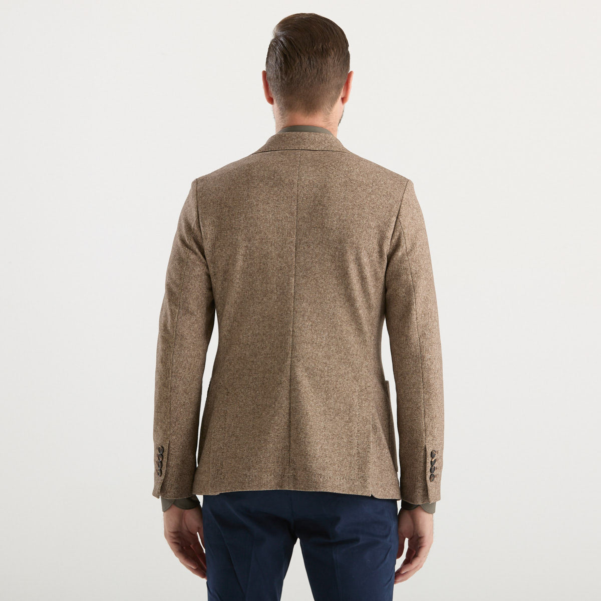 Circolo giacca monopetto spinata marrone