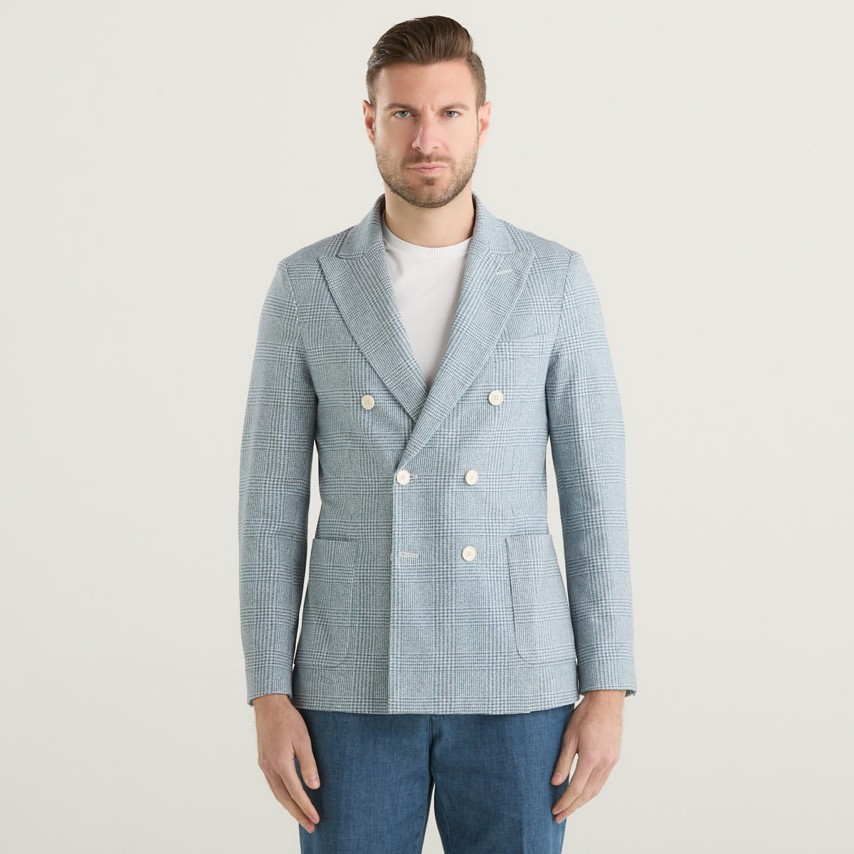 Circolo giacca doppiopetto in principe di galles