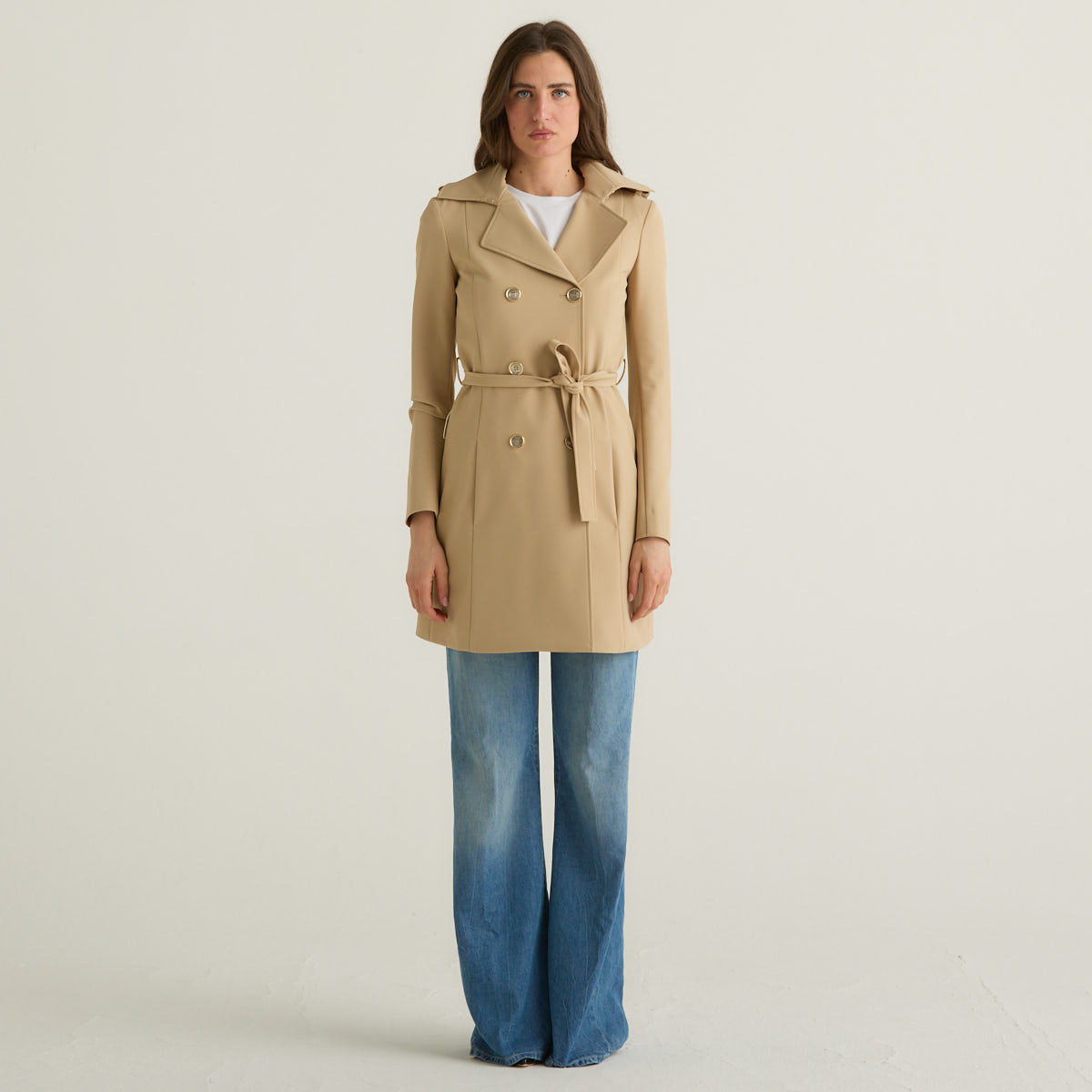 Patrizia Pepe trench beige in tessuto tecnico