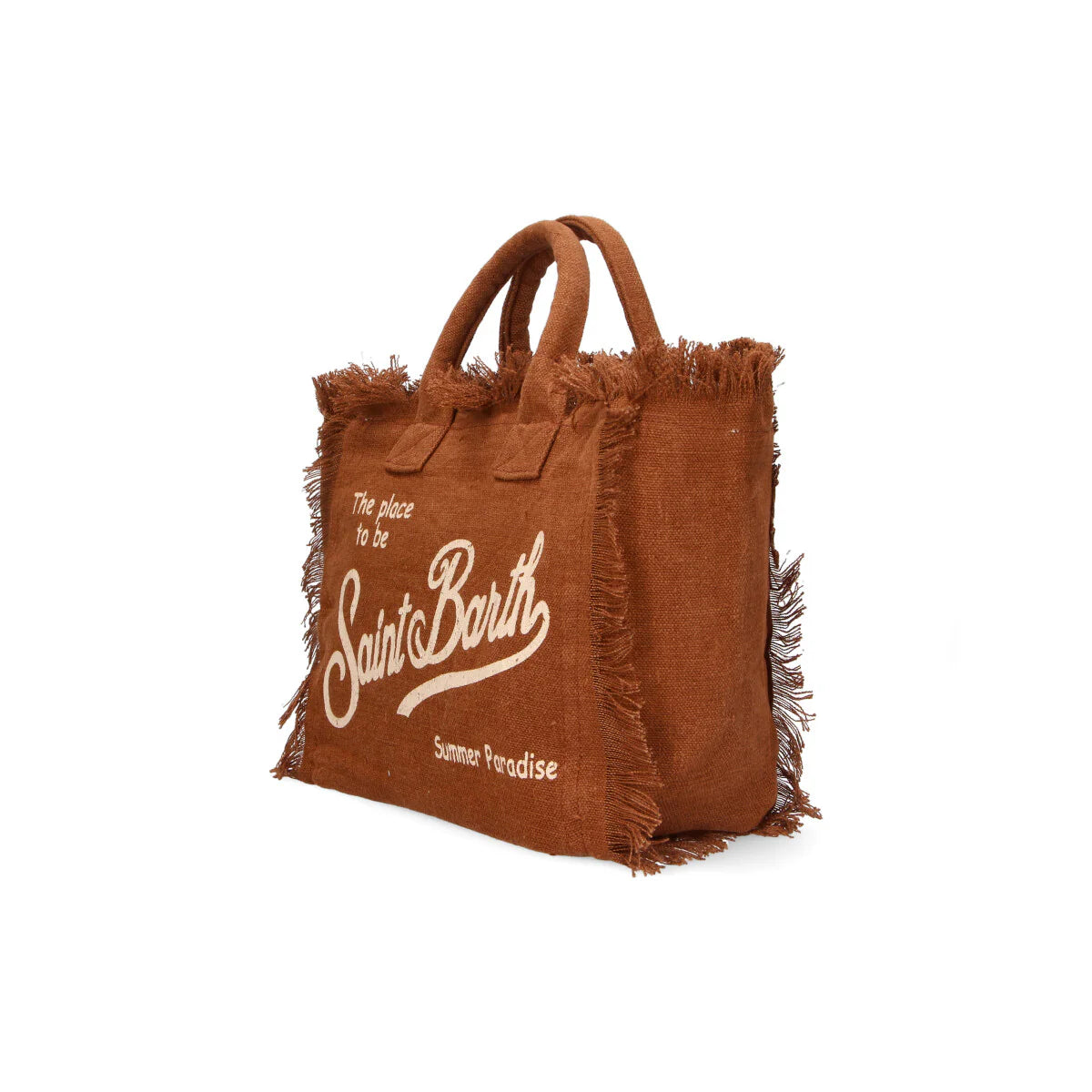 Mc2 Saint Barth borsa Colette in lino marrone