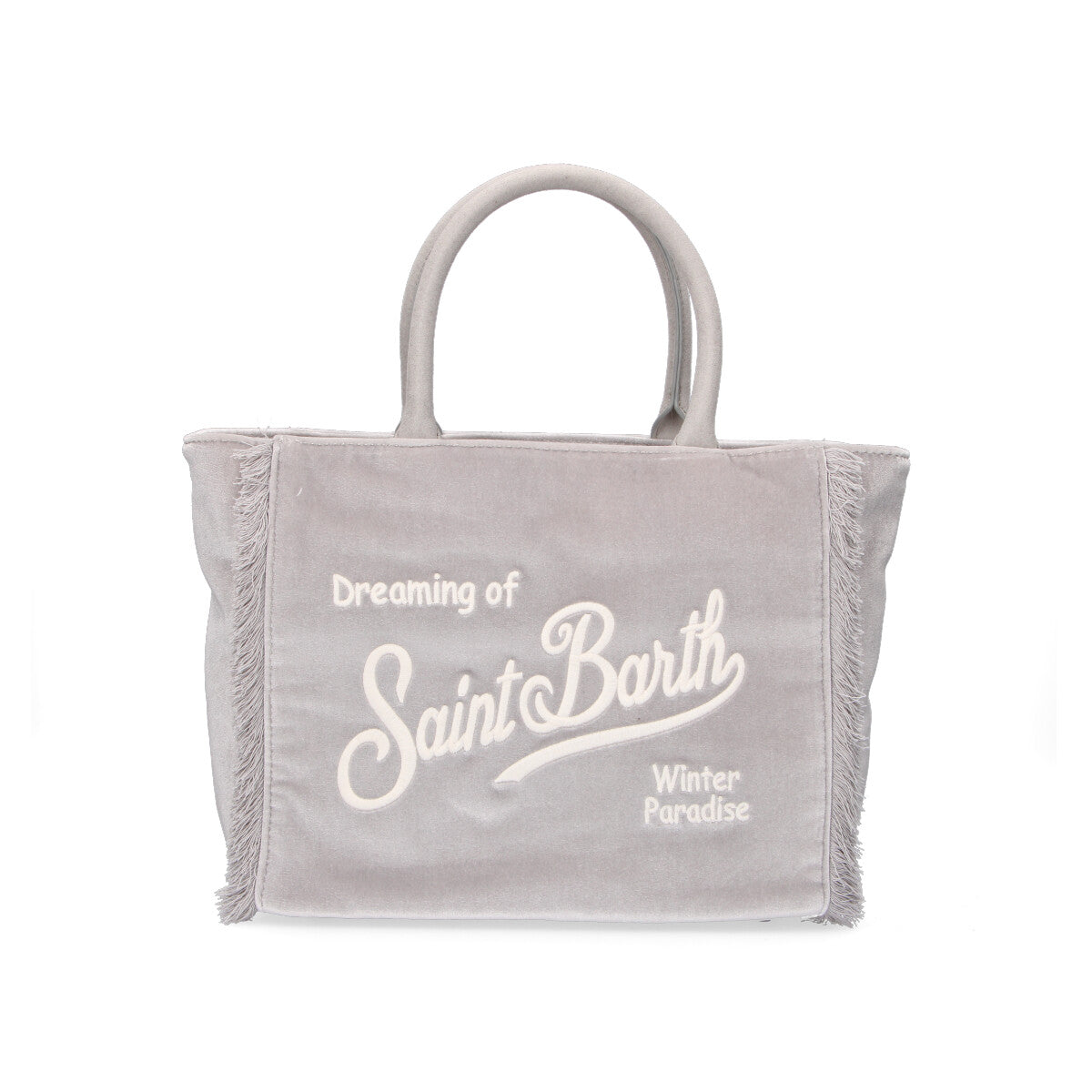 MC2 Saint Barth borsa colette in velluto grigia