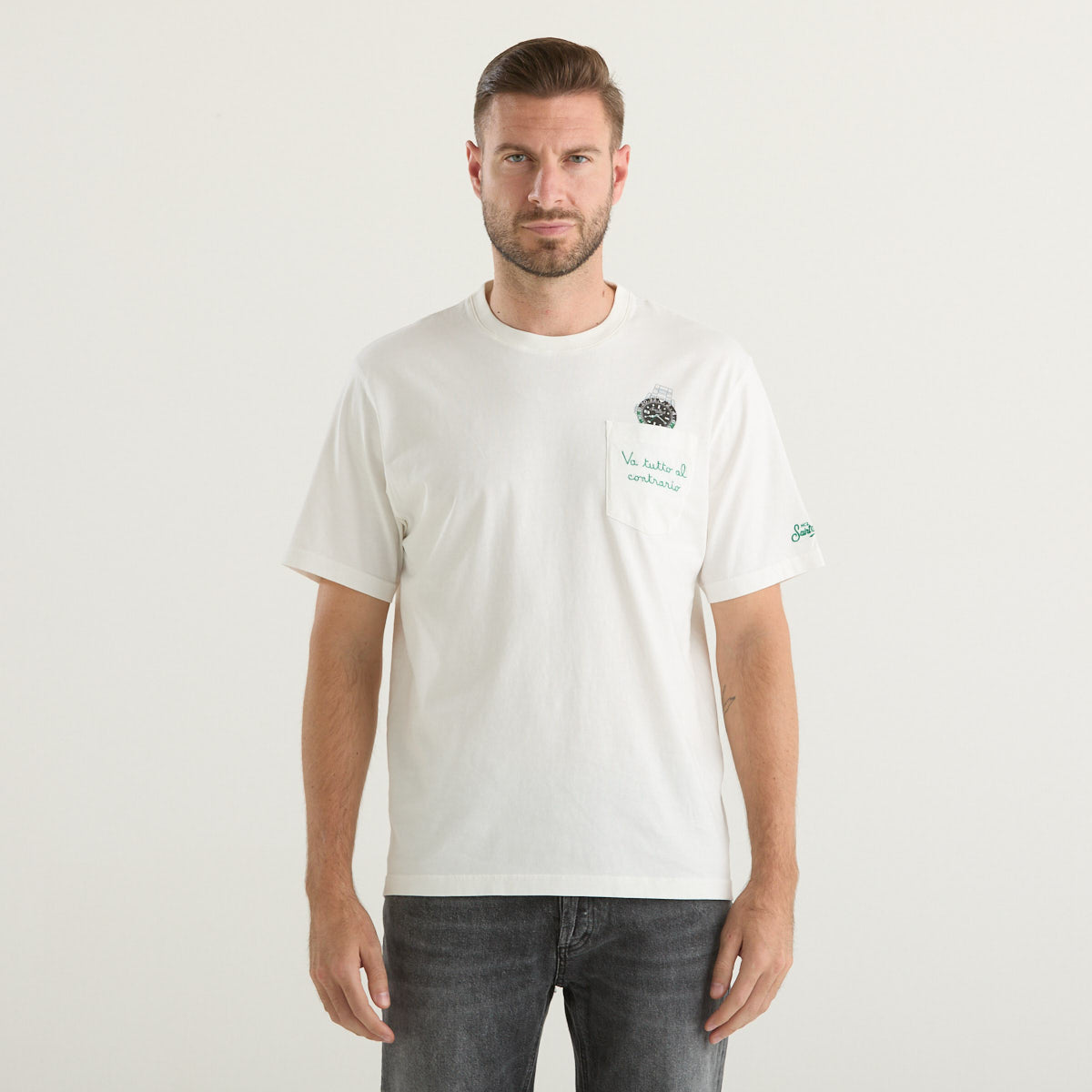 Mc2 Saint Barth t-shirt watch contrario bianca