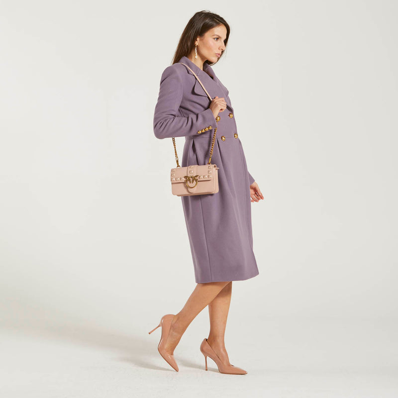 Elisabetta Franchi cappotto ad anfora candy violet