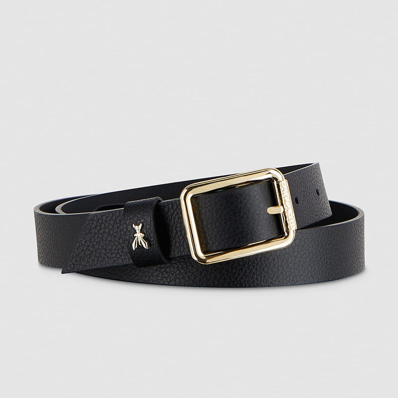 Patrizia Pepe cintura nera fibbia oro