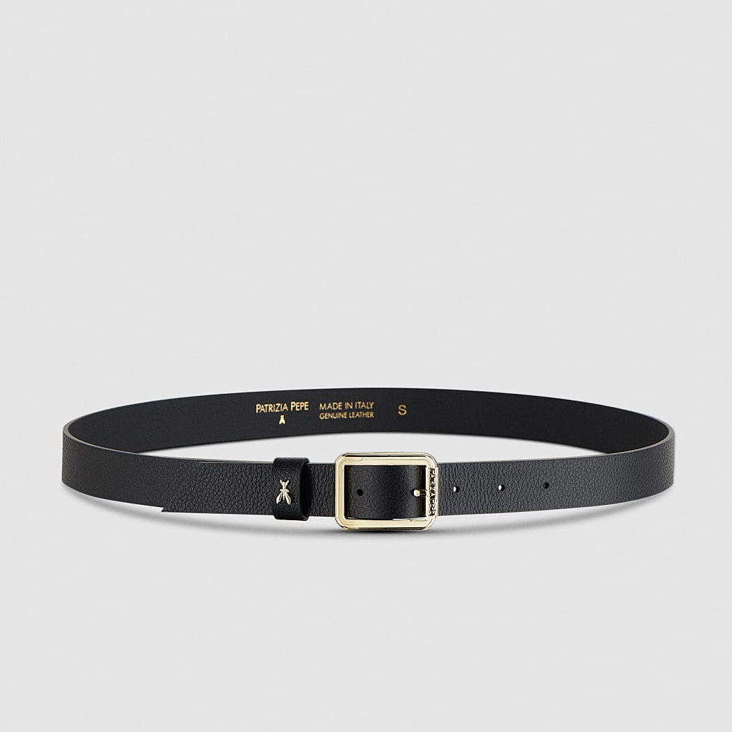 Patrizia Pepe cintura nera fibbia oro
