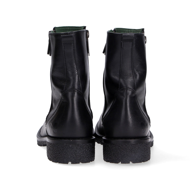 Felmini boot doppia zip pelle nera