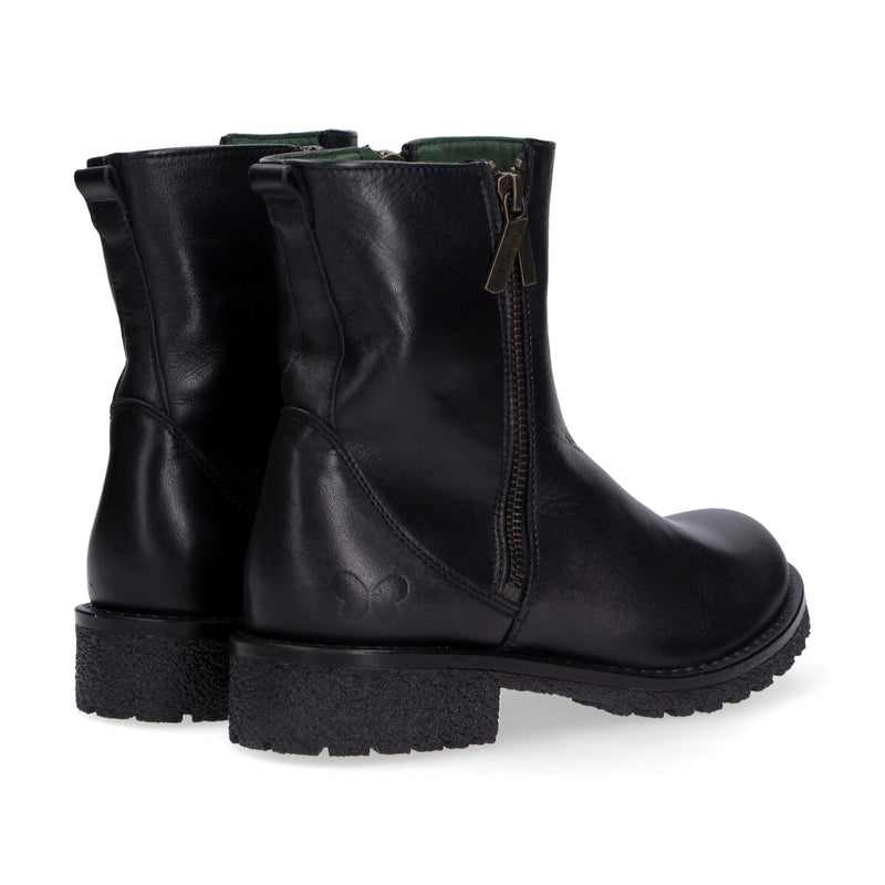 Felmini boot doppia zip pelle nera