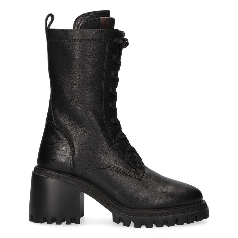 Gio+ tronchetto con lacci pelle nera