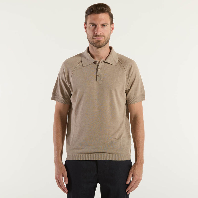Daniele Fiesoli polo in lino e cotone beige