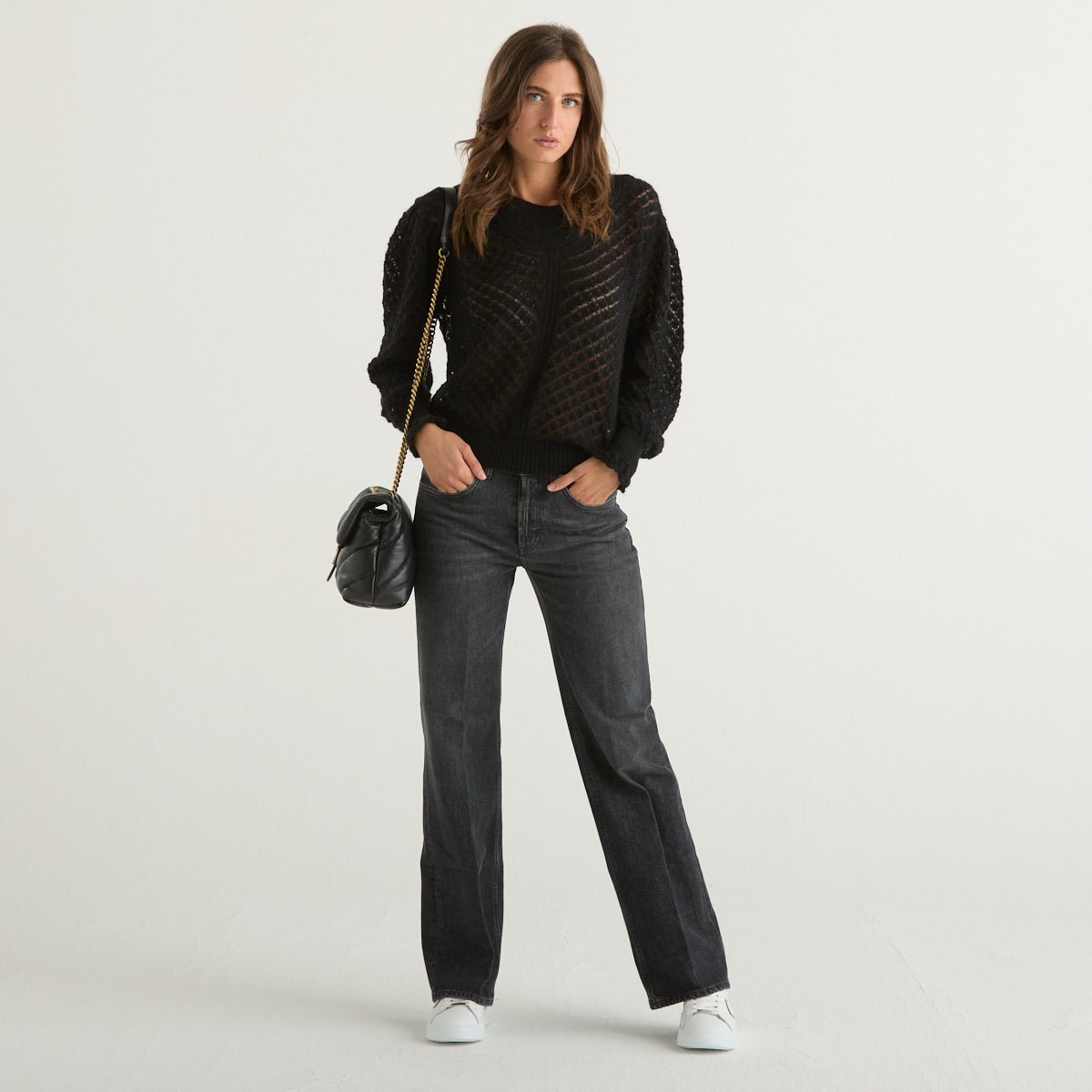 Dondup jeans jacklin a zampa denim antracite