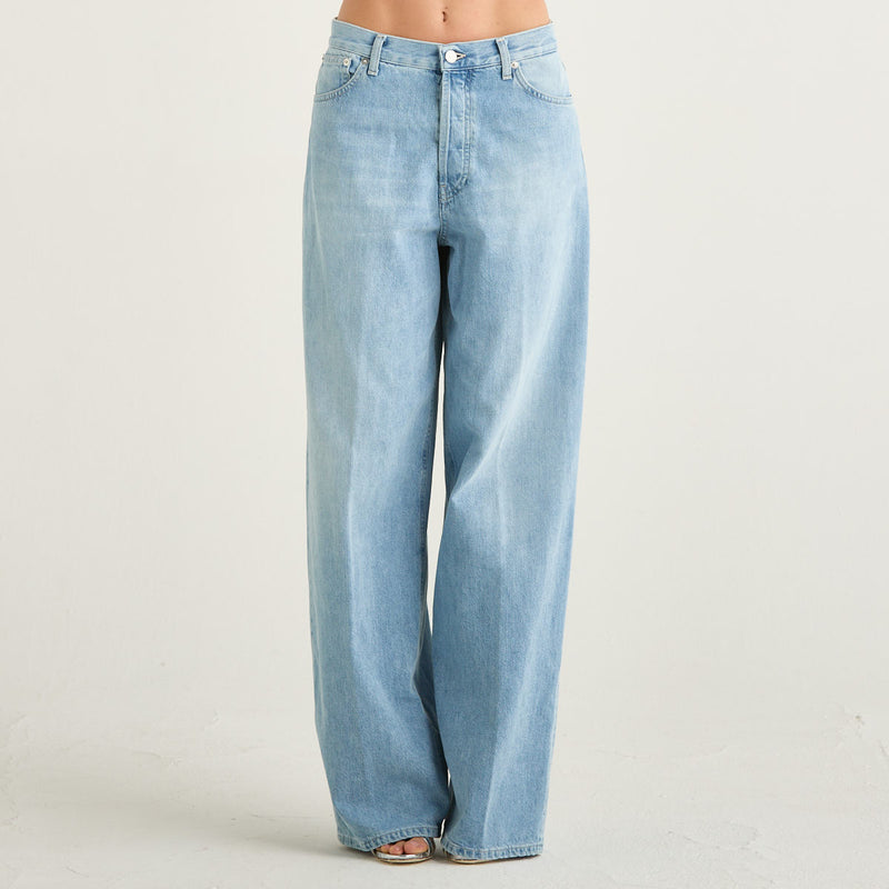Dondup jeans dakota a palazzo denim chiaro
