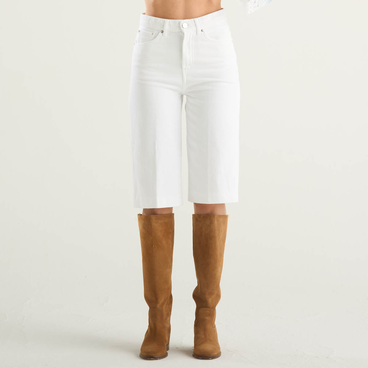 Dondup shorts Delfine in tessuto bianco