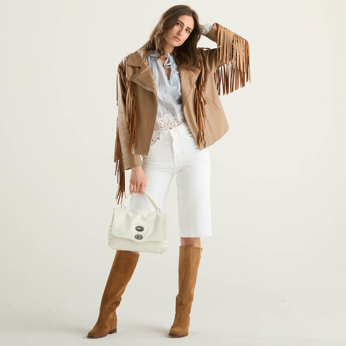 Dondup shorts Delfine in tessuto bianco