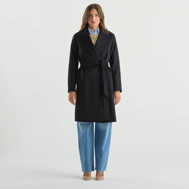 Maxmara cappotto dravenna in lana blu