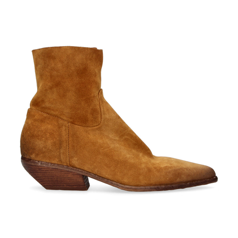 Elena iachi tronchetto texano in camoscio cuoio