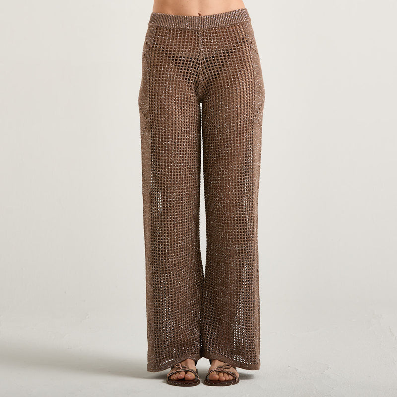 Mc2 Saint Barth pantalone elga crochet lurex
