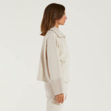 Dondup felpa over con collo camionneur beige