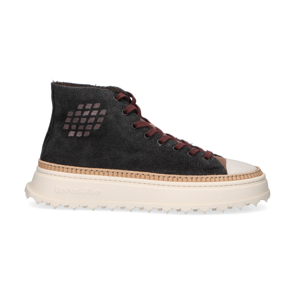 BePositive sneaker Cuprace alta camoscio blu