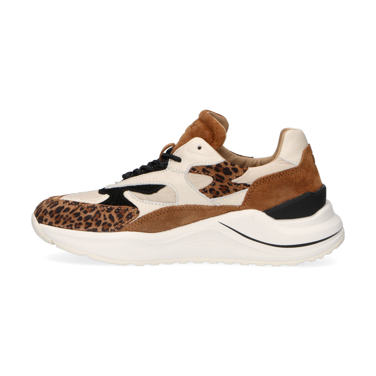 D.A.T.E. sneaker Fuga nylon cuoio animalier