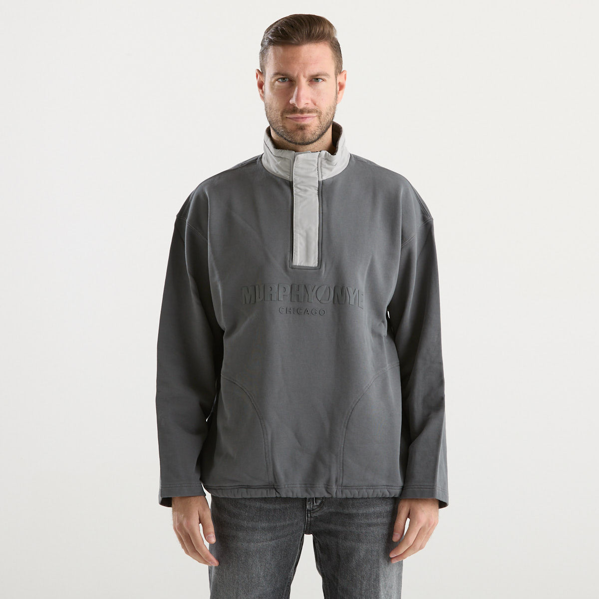 Murphy&Nye felpa collo alto grigia