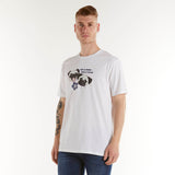 Effek t-shirt bulldog tessuto bianco