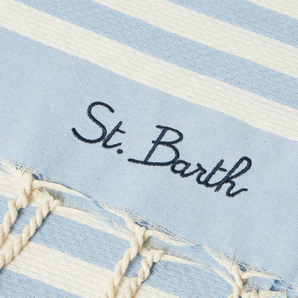 Mc2 Saint Barth telo mare stampa a righe azzurro