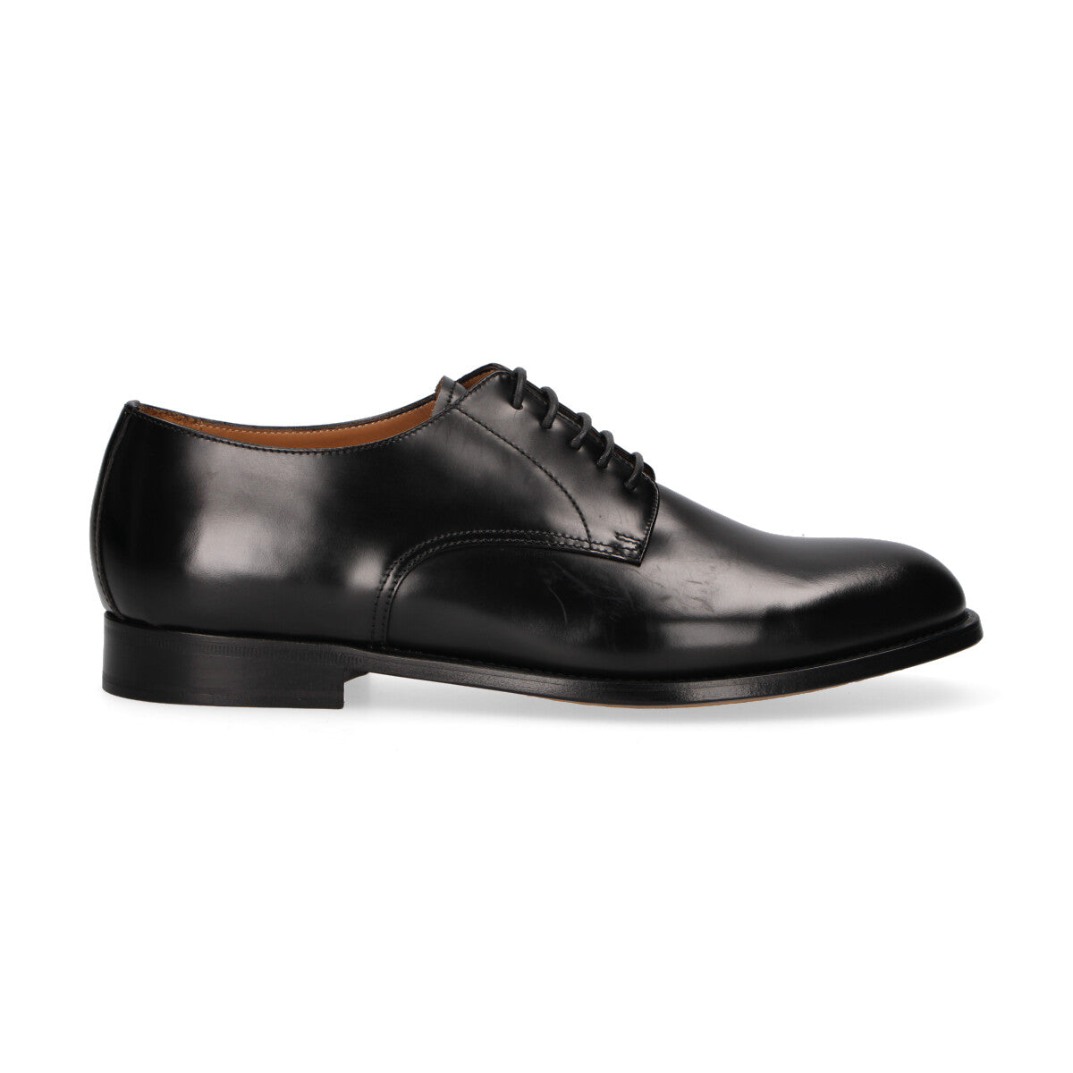 Giano stringata in pelle nera