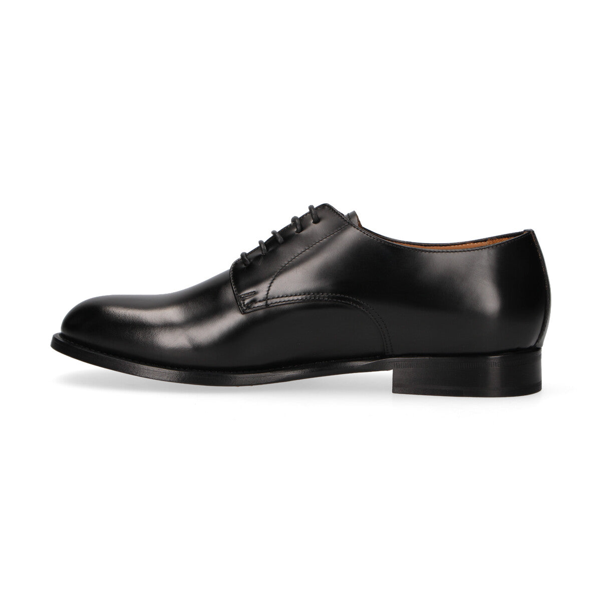 Giano stringata in pelle nera