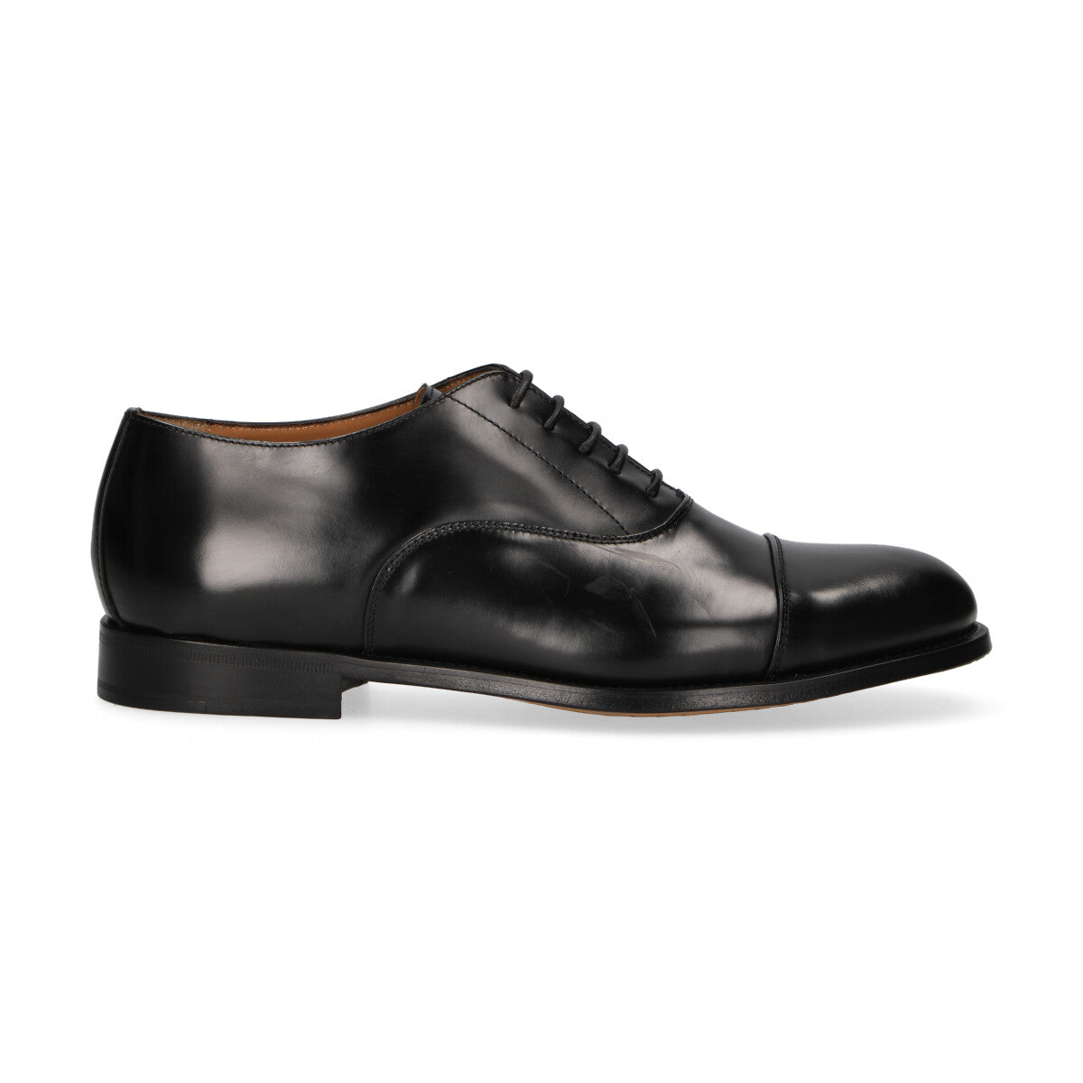 Giano stringata in pelle nera