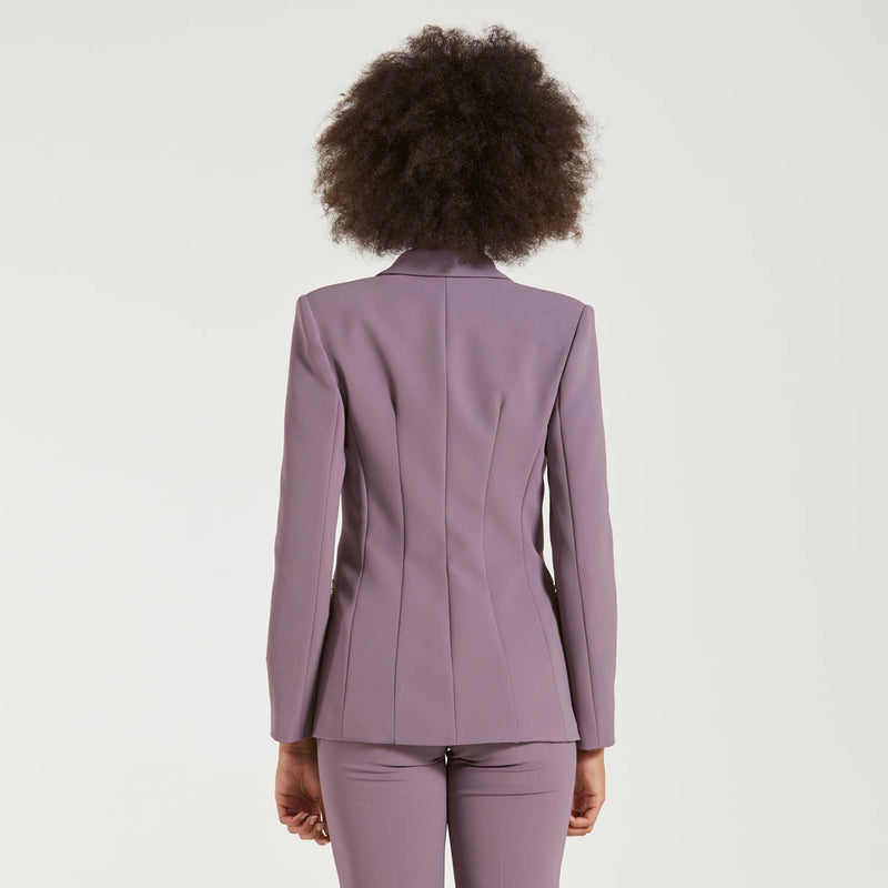 Elisabetta Franchi giacca in crèpe candy violet