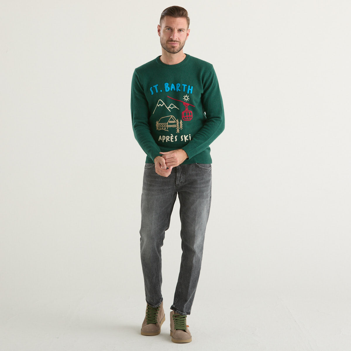 Mc2 Saint Barth maglione sb apres draw verde