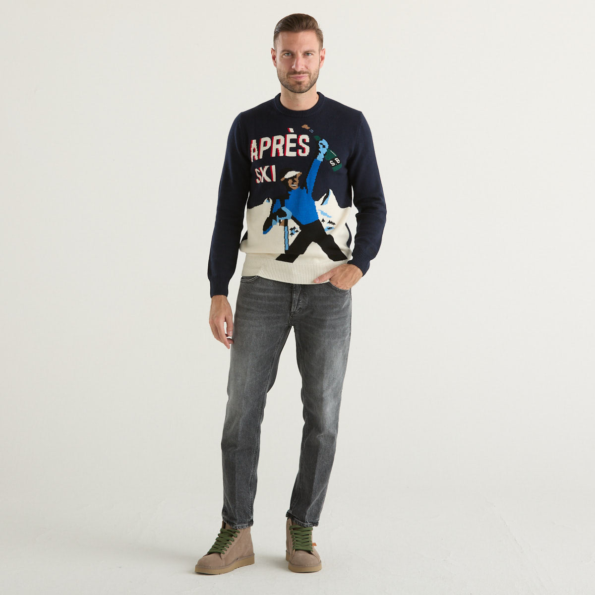 Mc2 Saint Barth maglione apres ski champ blu