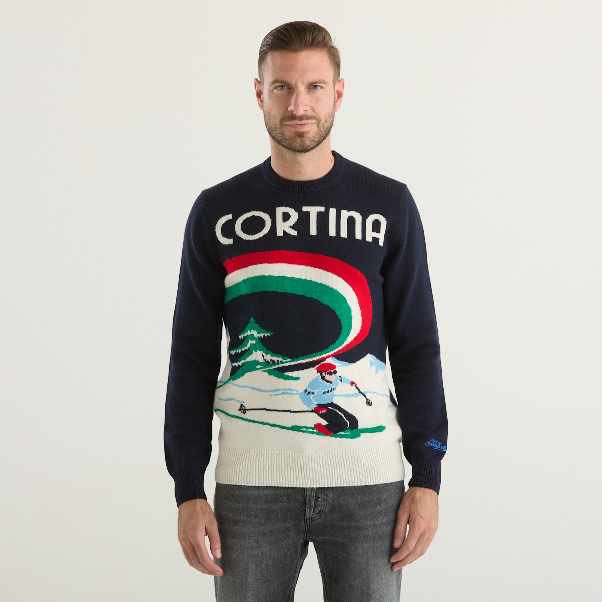 Mc2 Saint Barth maglione cortina skier blu
