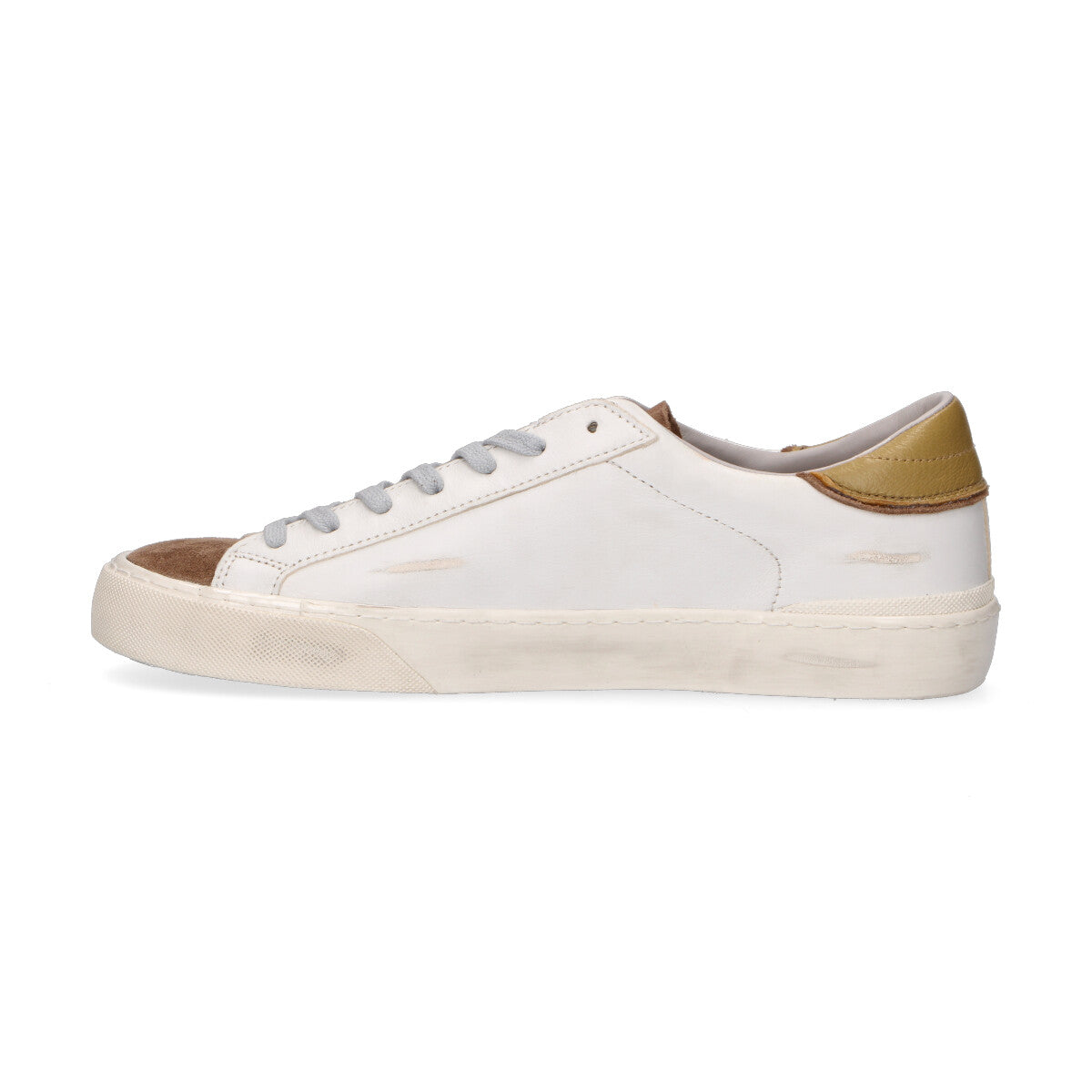 D.A.T.E. sneaker Hill Low used bianca e marrone