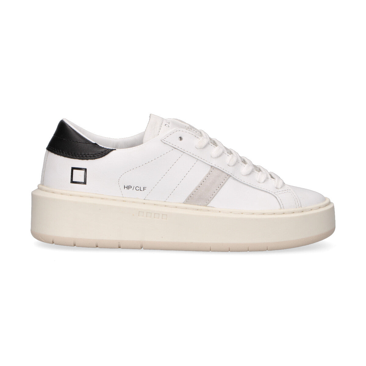 D.A.T.E. sneaker Hill Low Platform pelle bianca