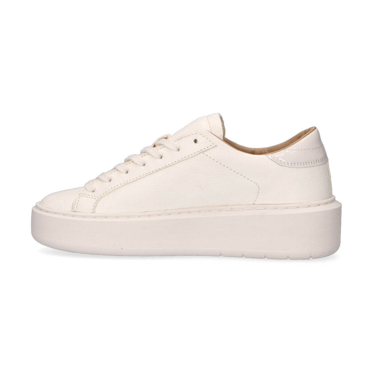 D.A.T.E. sneaker Hill Low Platform pelle bianca