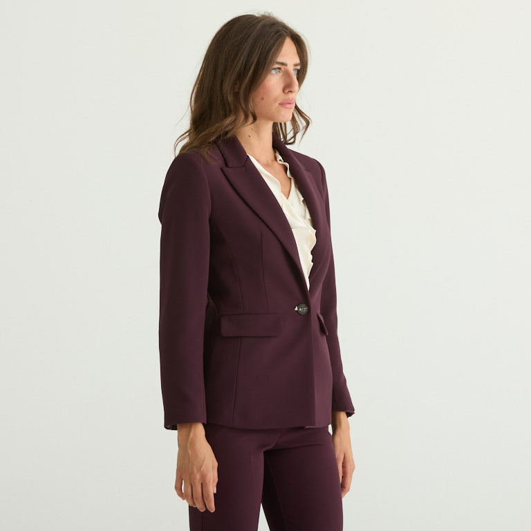 Haveone giacca monopetto da completo bordeaux