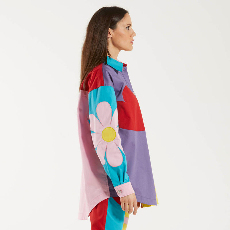 Moschino camicia stampata multicolor