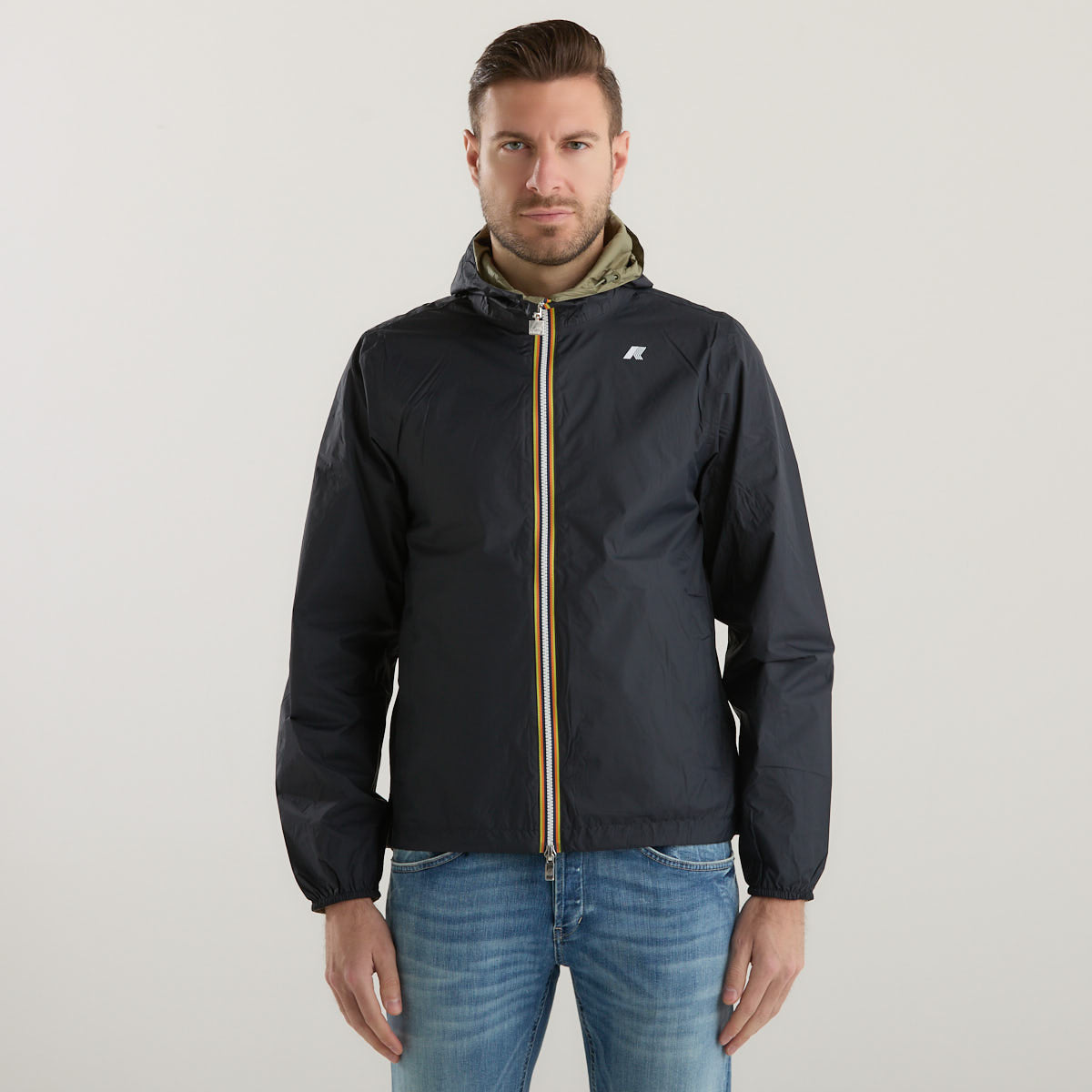 K-way giubbino reversibile blu e verde