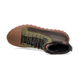 Camper boot Ground pelle tessuto verde