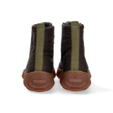 Camper boot Ground pelle tessuto verde