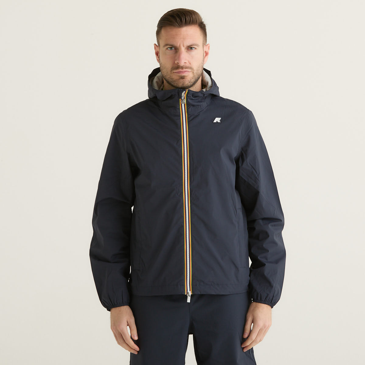 K-Way giubbino leggero con cappuccio blu