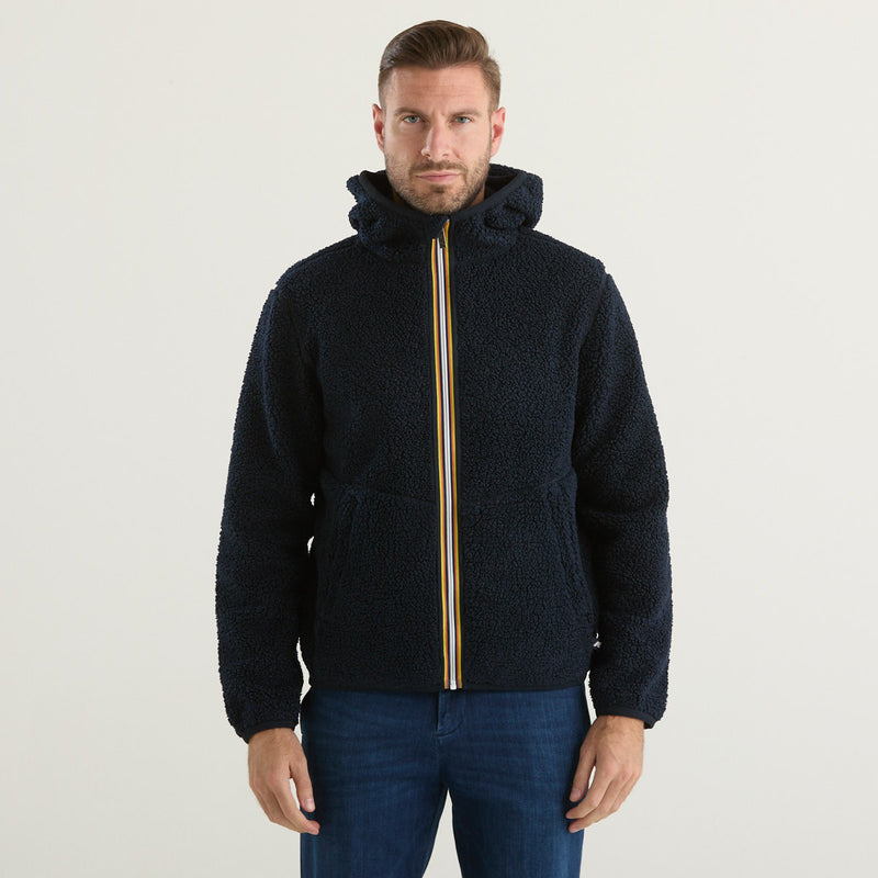 K-way giubbino in sherpa reversibile blu